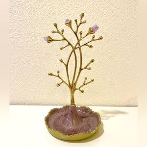 Beautiful jewelry stand organizer purple
